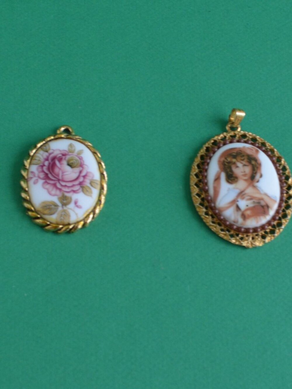 Jewelry-038/ Set of Two Vintage Pendants for Necklaces